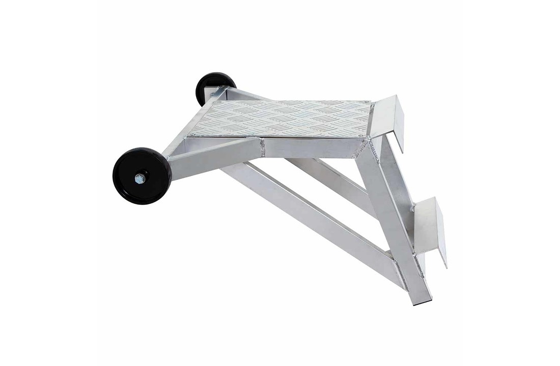 Aluminium ladderafhouder + traanplaat