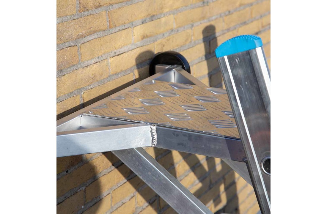 Aluminium ladderafhouder + traanplaat