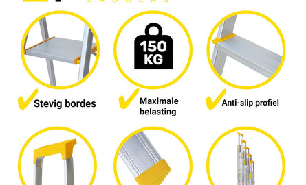 Hoe gebruik je veilig een huishoudtrap?