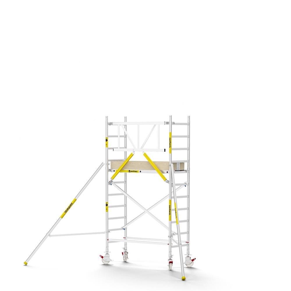 Panthera PRO 75x185 4,2m werkhoogte met enkele voorloopleuning carbon vloer