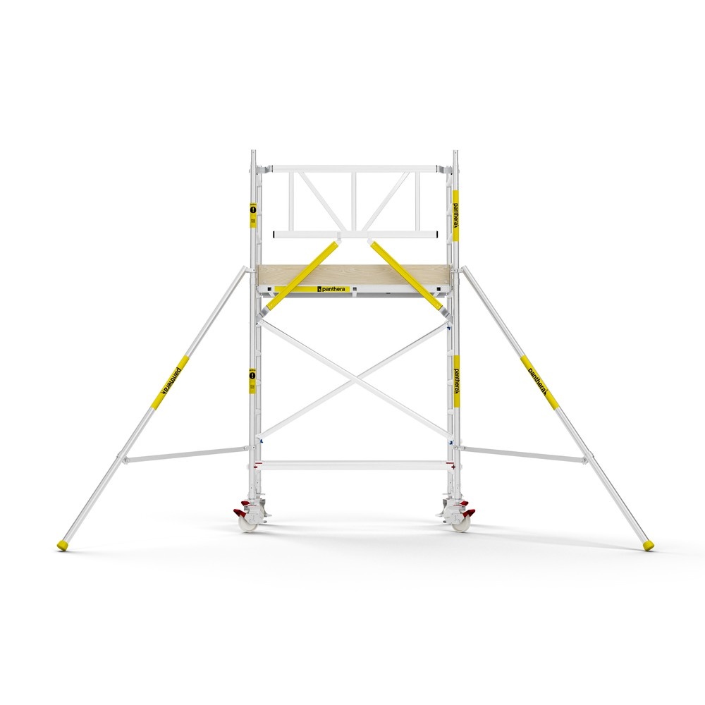 Panthera PRO 75x185 4,2m werkhoogte met enkele voorloopleuning carbon vloer