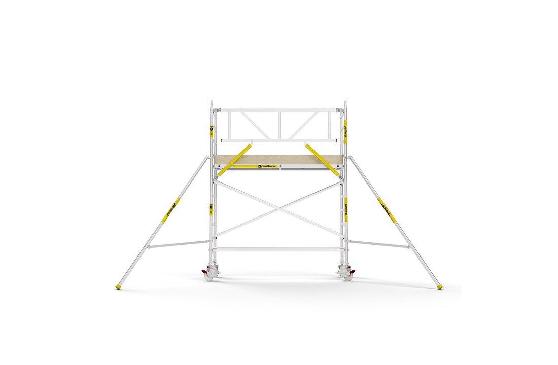 Panthera PRO 75x245 4,2m werkhoogte met enkele voorloopleuning carbon vloer