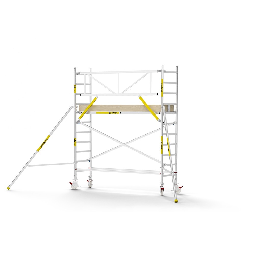 Panthera PRO 75x305 4,2m werkhoogte met enkele voorloopleuning carbon vloer