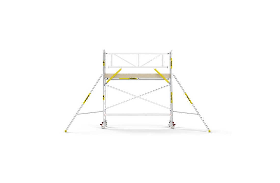 Panthera PRO 75x305 4,2m werkhoogte met enkele voorloopleuning carbon vloer