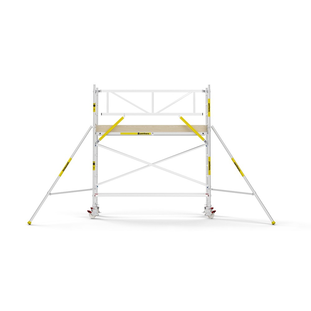 Panthera PRO 75x305 4,2m werkhoogte met enkele voorloopleuning carbon vloer