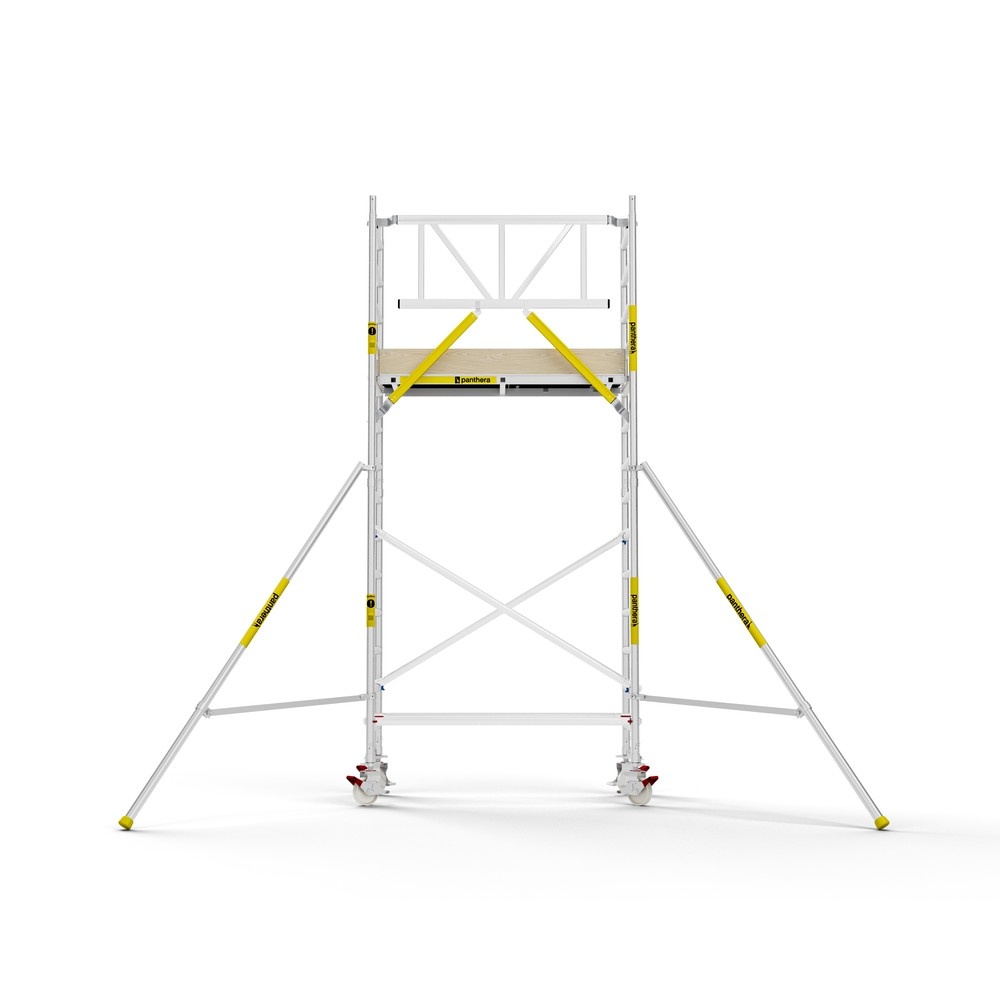 Panthera PRO 75x185 5,2m werkhoogte met enkele voorloopleuning carbon vloer