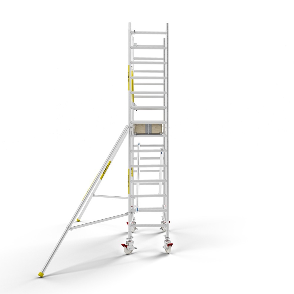 Panthera PRO 75x185 5,2m werkhoogte met enkele voorloopleuning carbon vloer