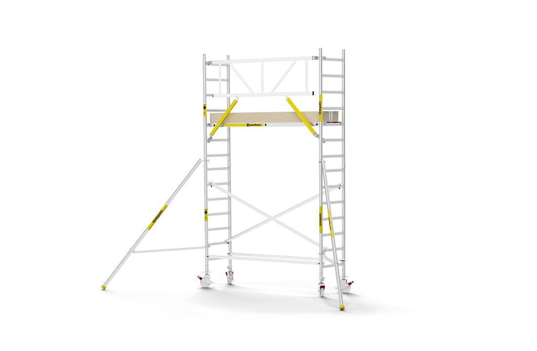 Panthera PRO 75x245 5,2m werkhoogte met enkele voorloopleuning carbon vloer