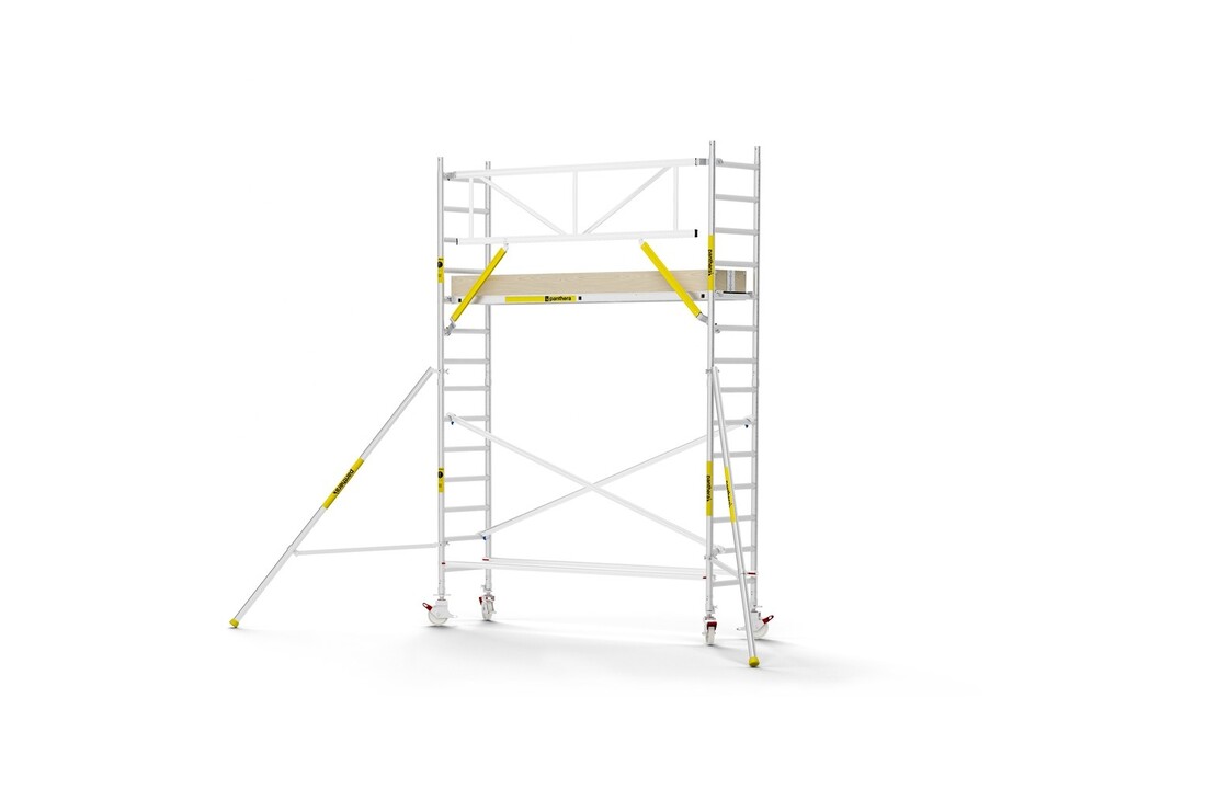 Panthera PRO 75x305 5,2m werkhoogte met enkele voorloopleuning carbon vloer