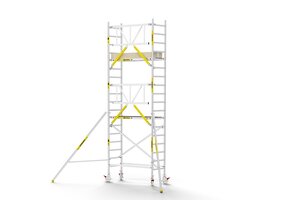 Panthera PRO 75x185 6,2m werkhoogte met enkele voorloopleuning carbon vloer