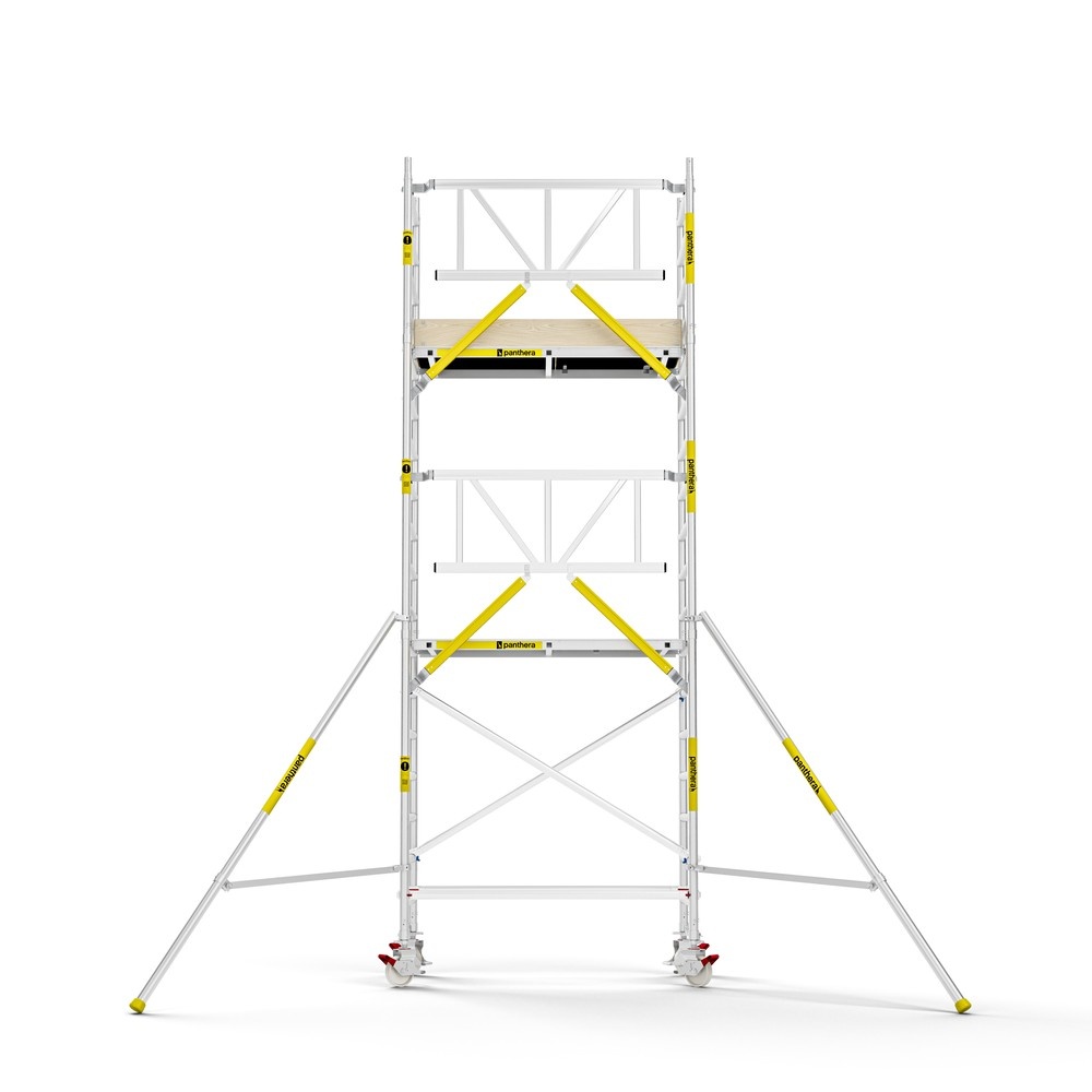 Panthera PRO 75x185 6,2m werkhoogte met enkele voorloopleuning carbon vloer