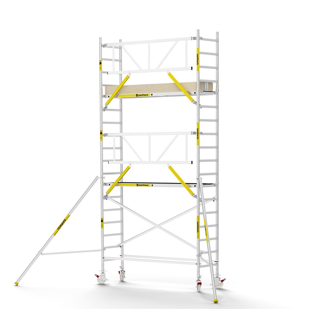 Panthera PRO 75x245 6,2m werkhoogte met enkele voorloopleuning carbon vloer