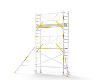 Panthera PRO 75x305 6,2m werkhoogte met enkele voorloopleuning carbon vloer