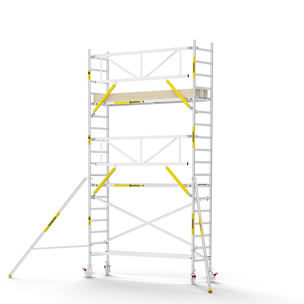 Panthera PRO 75x305 6,2m werkhoogte met enkele voorloopleuning carbon vloer