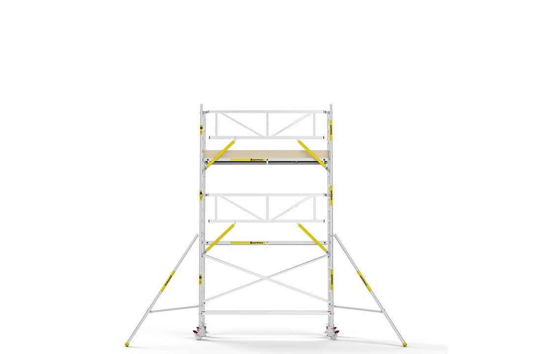 Panthera PRO 75x305 6,2m werkhoogte met enkele voorloopleuning carbon vloer