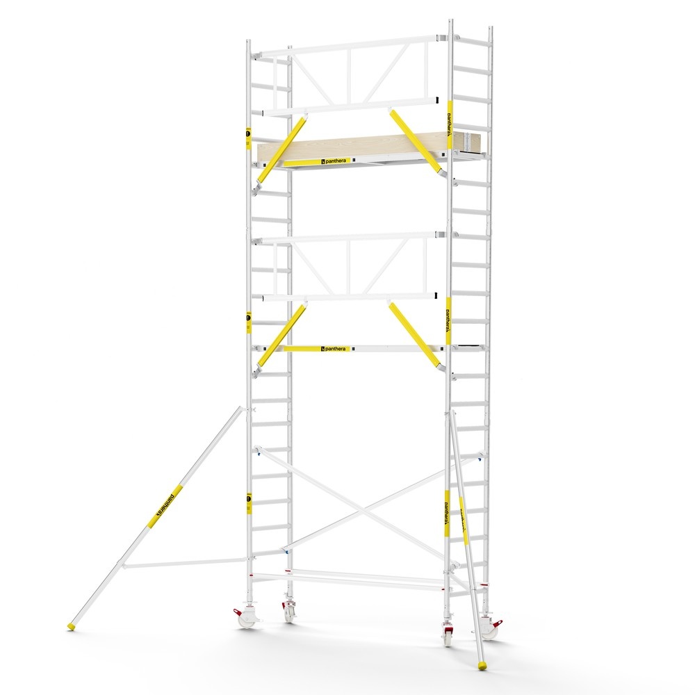 Panthera PRO 75x245 7,2m werkhoogte met enkele voorloopleuning carbon vloer