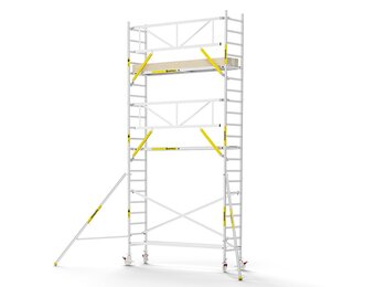 Panthera PRO 75x305 7,2m werkhoogte met enkele voorloopleuning carbon vloer