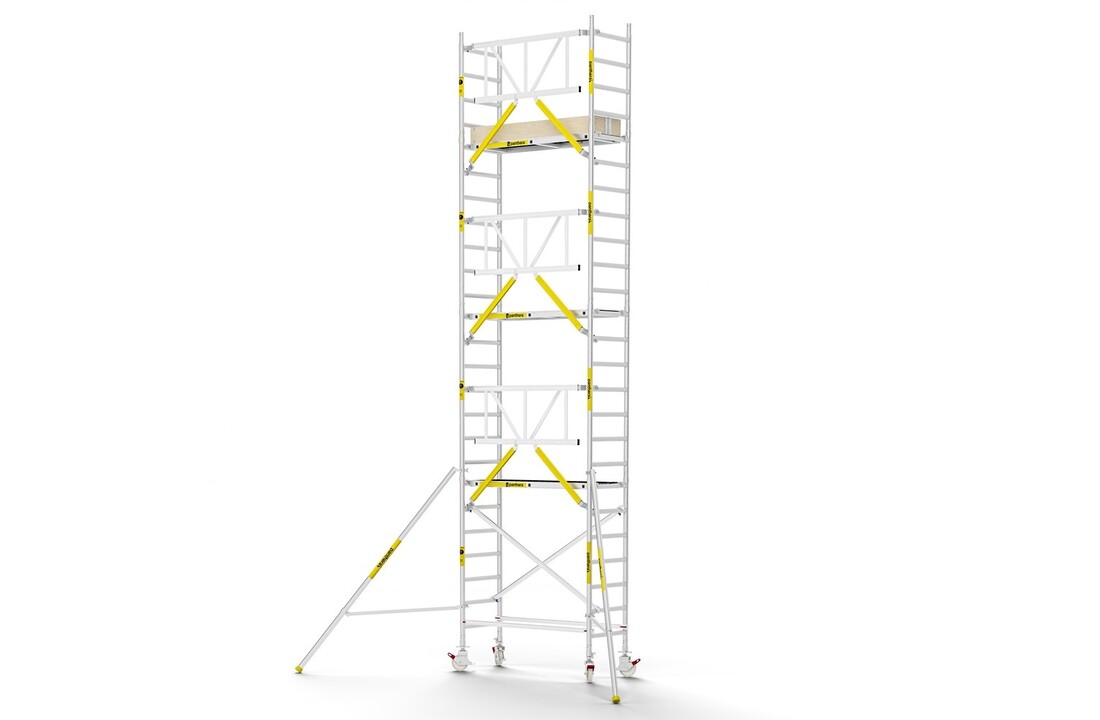 Panthera PRO 75x185 8,2m werkhoogte met enkele voorloopleuning carbon vloer