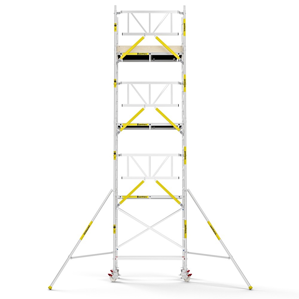 Panthera PRO 75x185 8,2m werkhoogte met enkele voorloopleuning carbon vloer