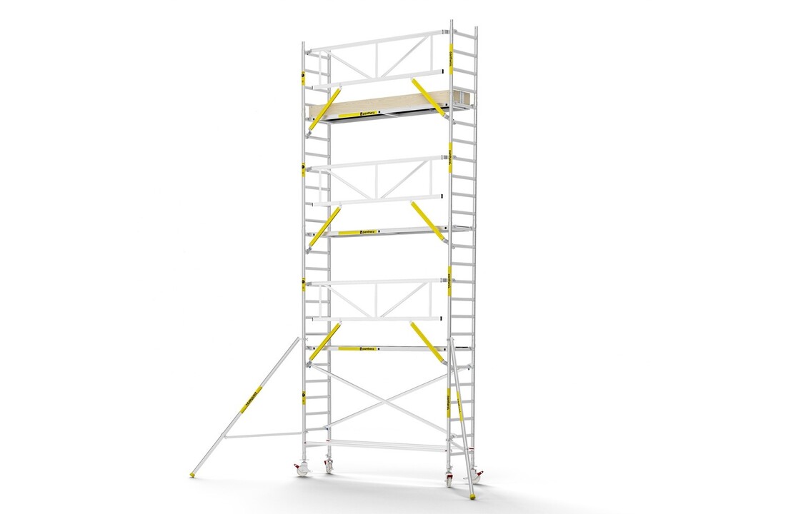 Panthera PRO 75x305 8,2m werkhoogte met enkele voorloopleuning carbon vloer