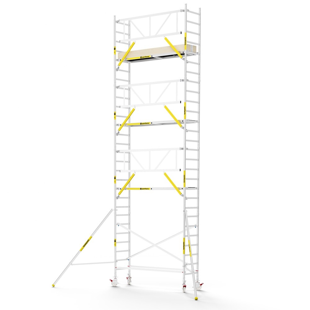 Panthera PRO 75x245 9,2m werkhoogte met enkele voorloopleuning carbon vloer