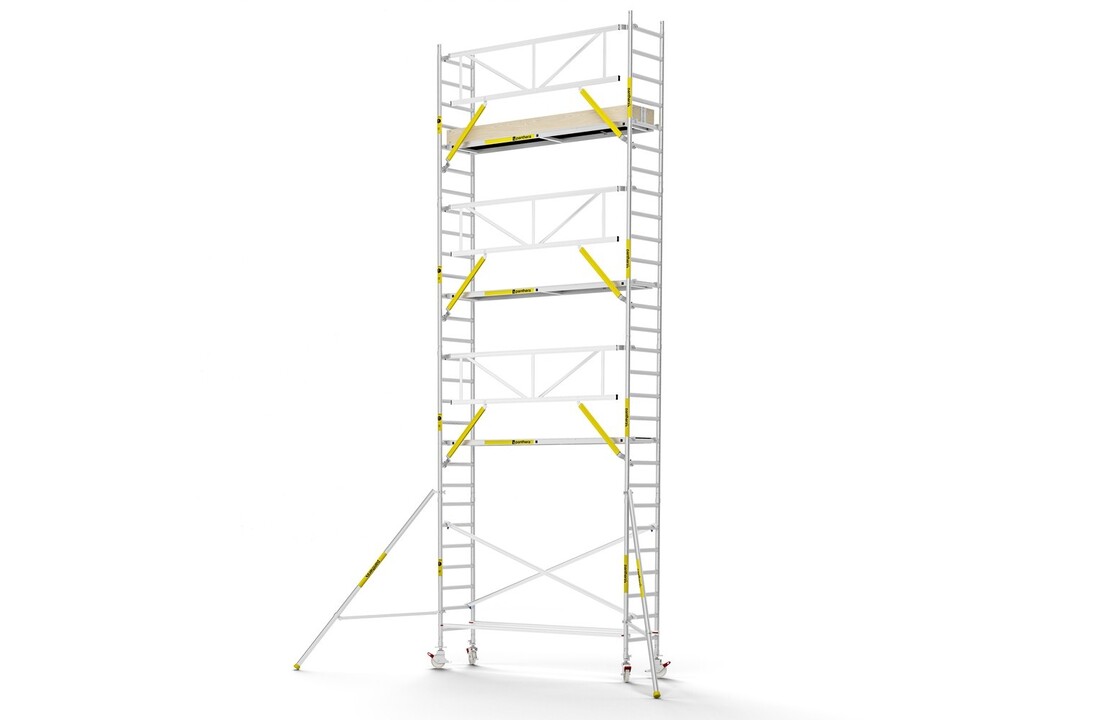 Panthera PRO 75x305 9,2m werkhoogte met enkele voorloopleuning carbon vloer