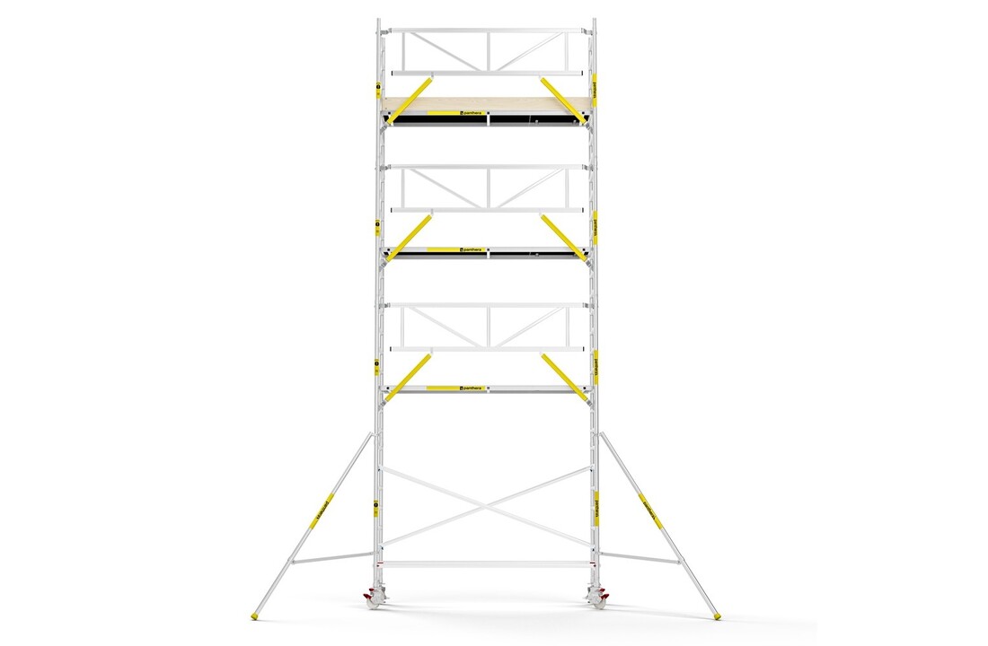 Panthera PRO 75x305 9,2m werkhoogte met enkele voorloopleuning carbon vloer