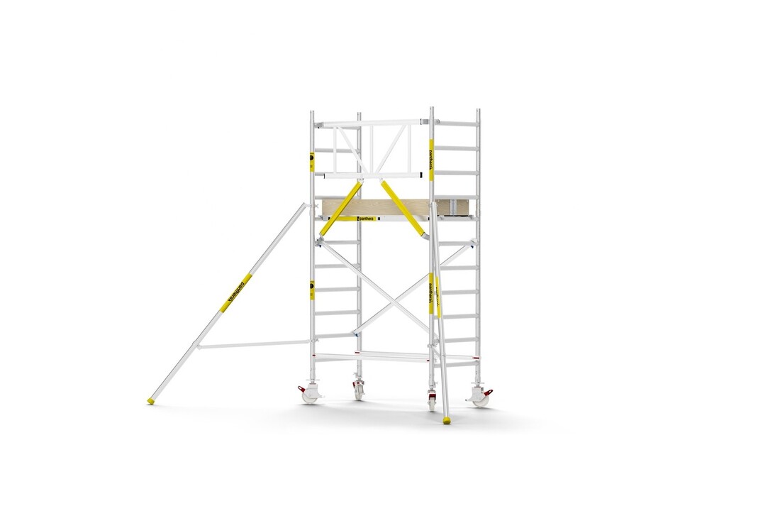 Panthera PRO 90x185 4,2m werkhoogte met enkele voorloopleuning carbon vloer