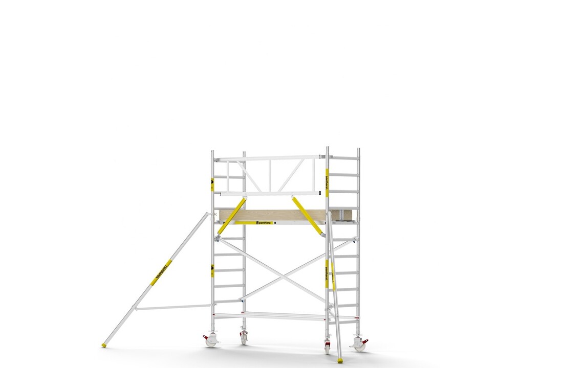 Panthera PRO 90x245 4,2m werkhoogte met enkele voorloopleuning carbon vloer