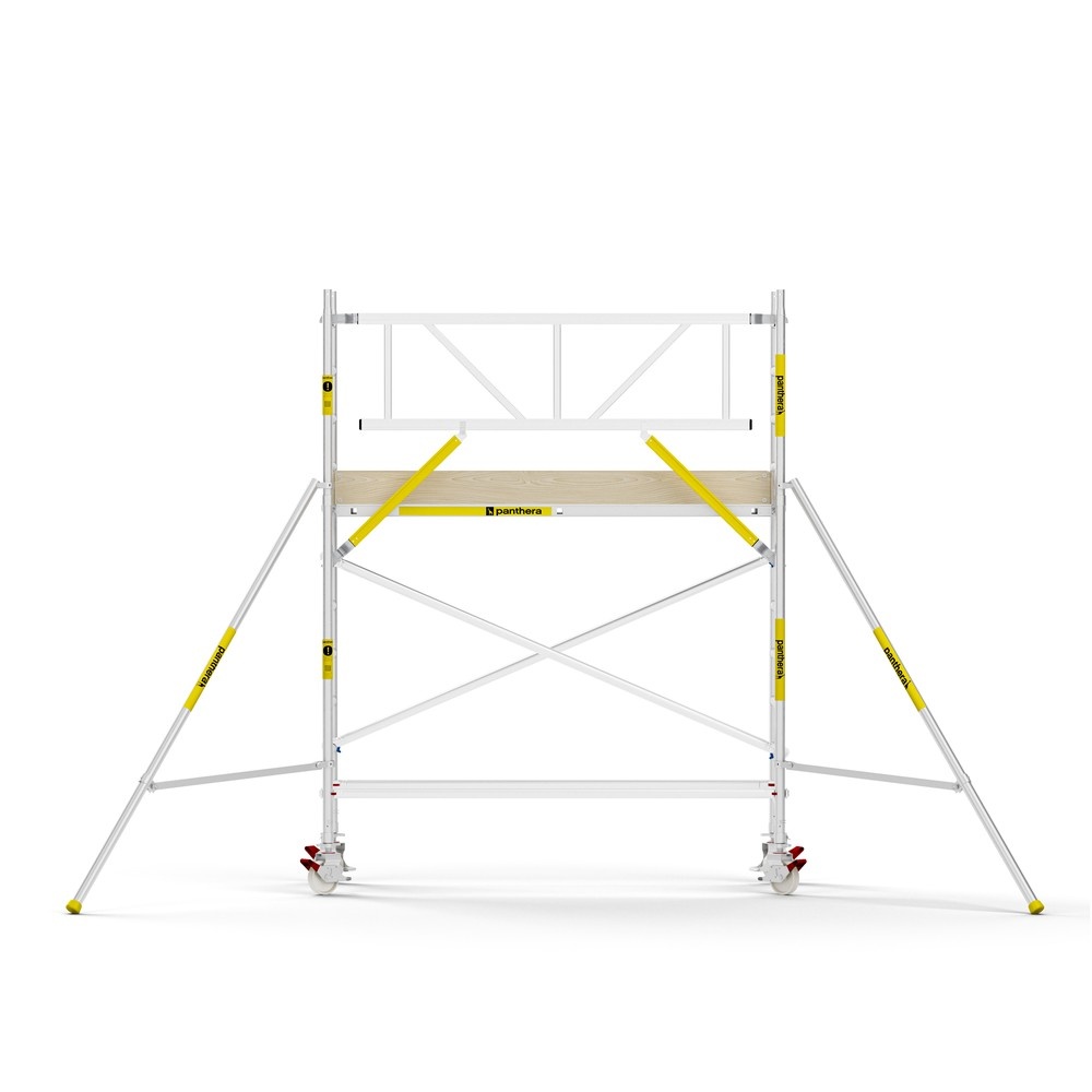 Panthera PRO 90x245 4,2m werkhoogte met enkele voorloopleuning carbon vloer