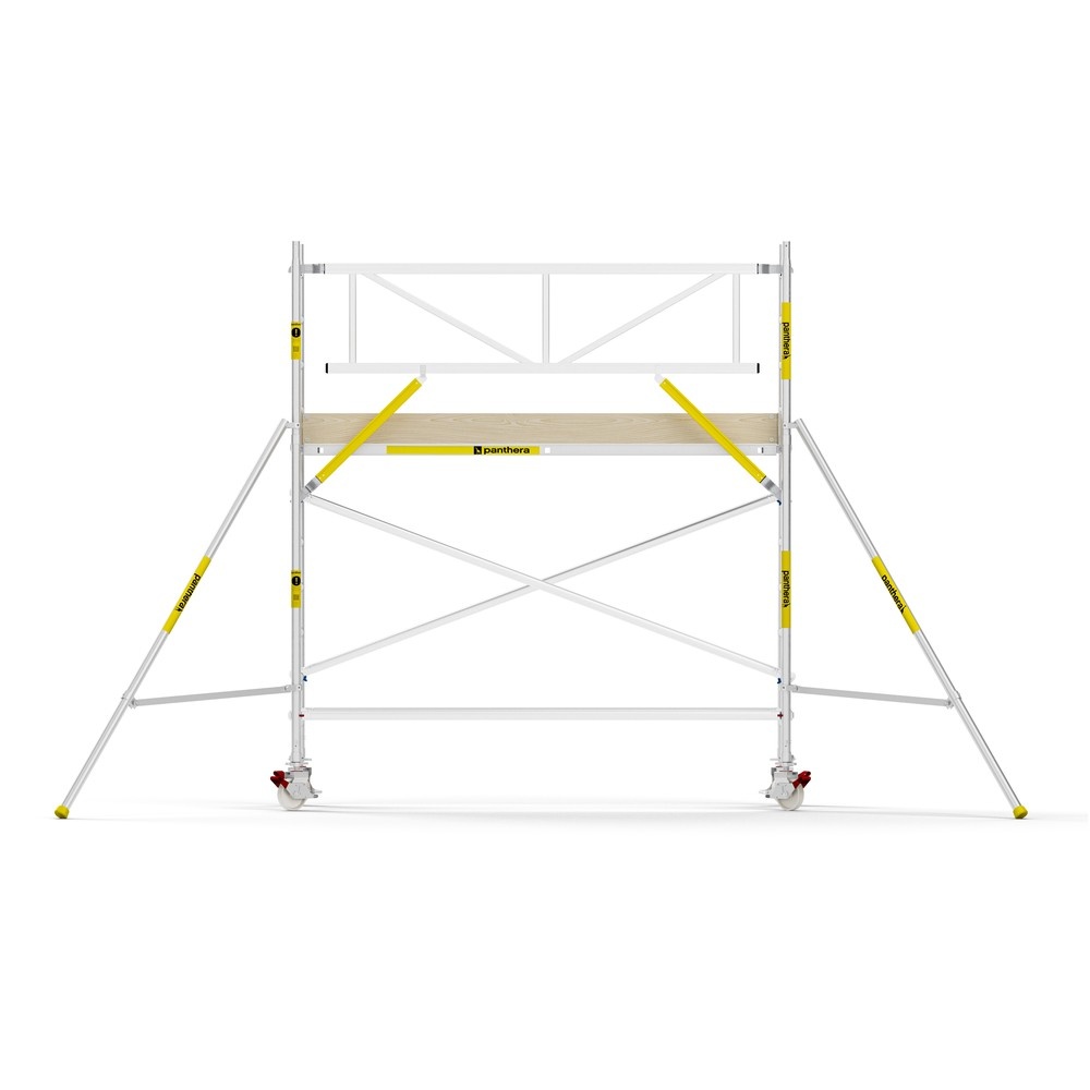 Panthera PRO 90x305 4,2m werkhoogte met enkele voorloopleuning carbon vloer