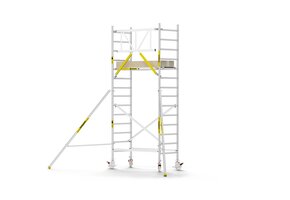 Panthera PRO 90x185 5,2m werkhoogte met enkele voorloopleuning carbon vloer