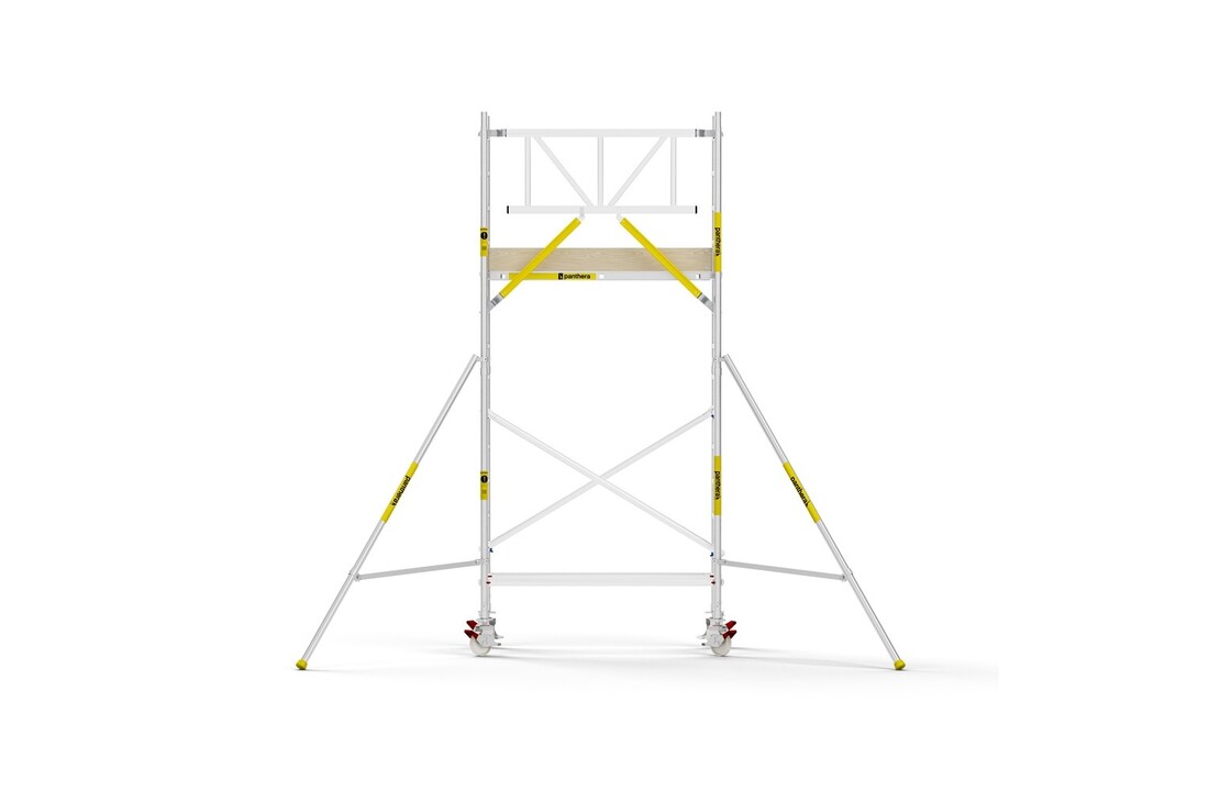 Panthera PRO 90x185 5,2m werkhoogte met enkele voorloopleuning carbon vloer