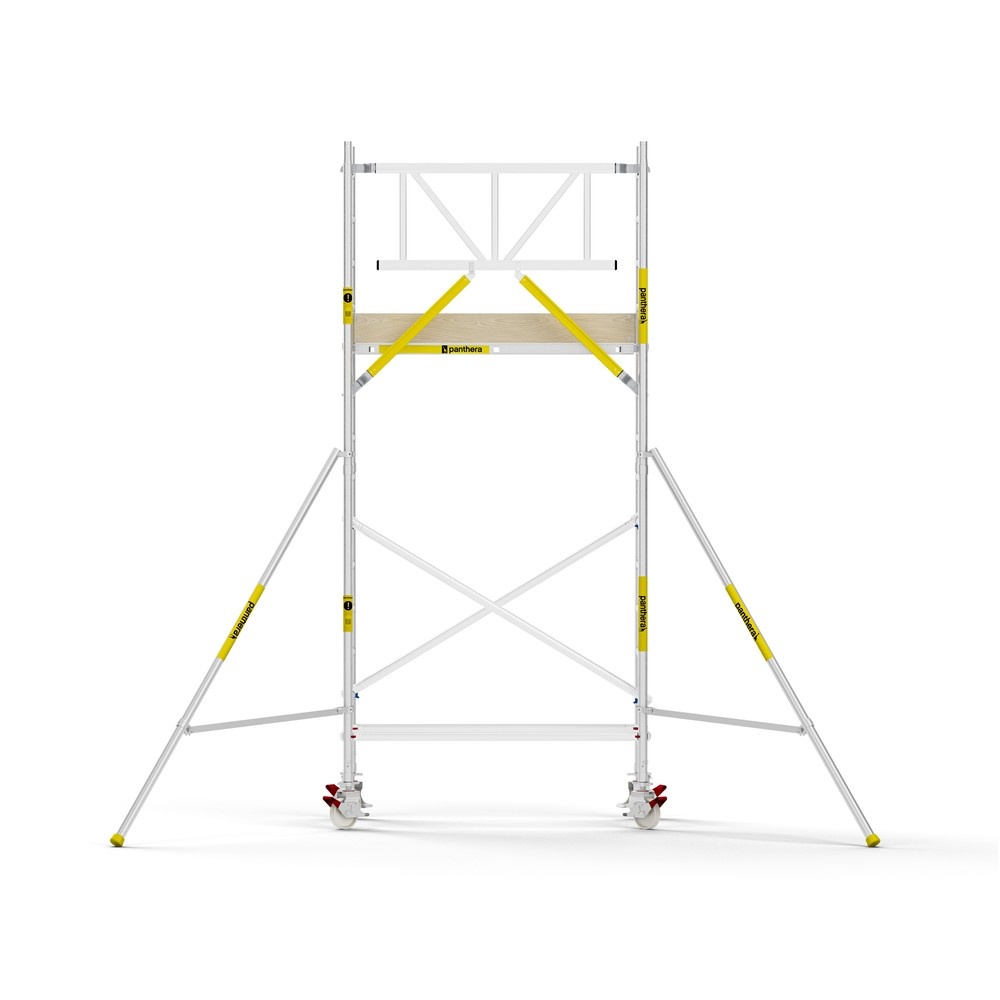 Panthera PRO 90x185 5,2m werkhoogte met enkele voorloopleuning carbon vloer