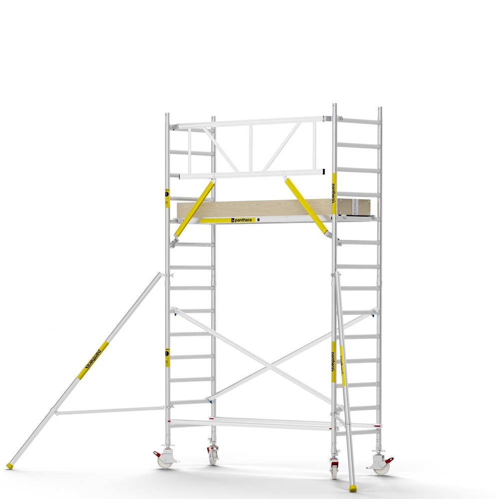 Panthera PRO 90x245 5,2m werkhoogte met enkele voorloopleuning carbon vloer