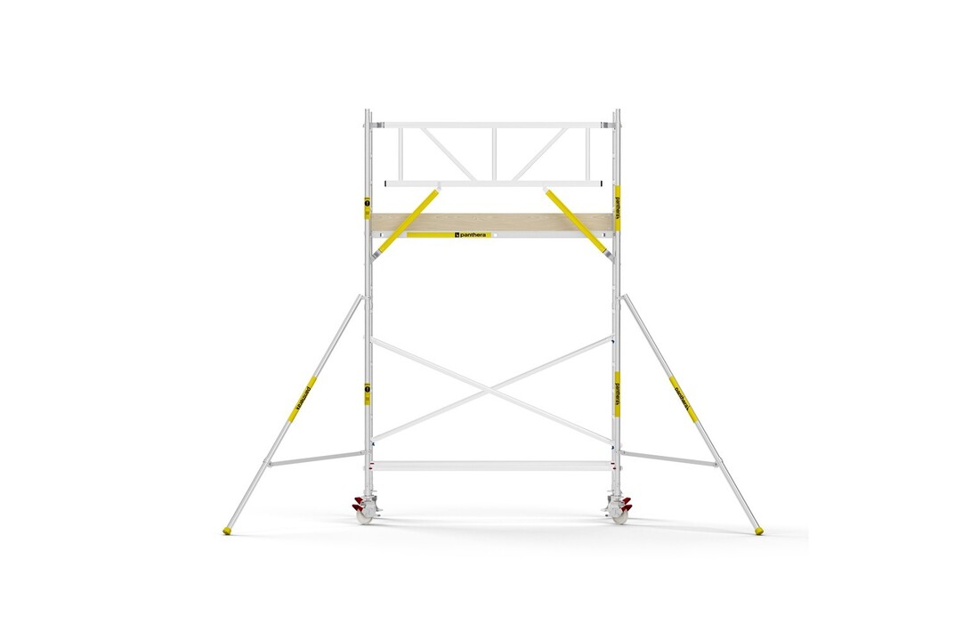 Panthera PRO 90x245 5,2m werkhoogte met enkele voorloopleuning carbon vloer