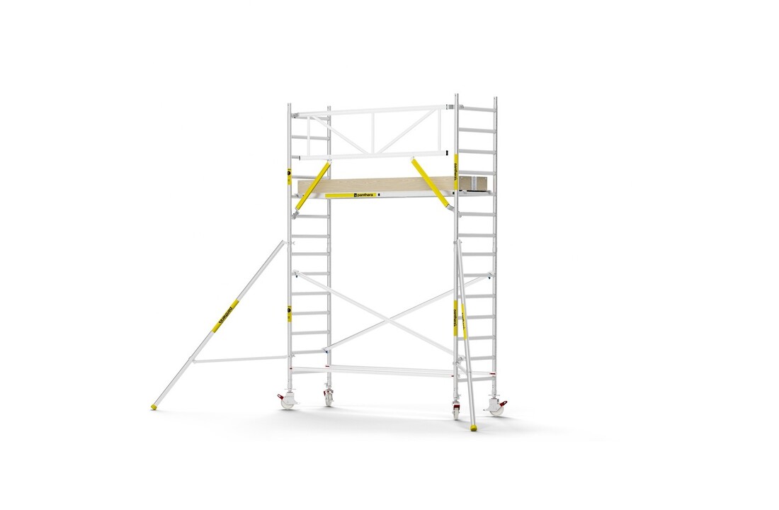 Panthera PRO 90x305 5,2m werkhoogte met enkele voorloopleuning carbon vloer