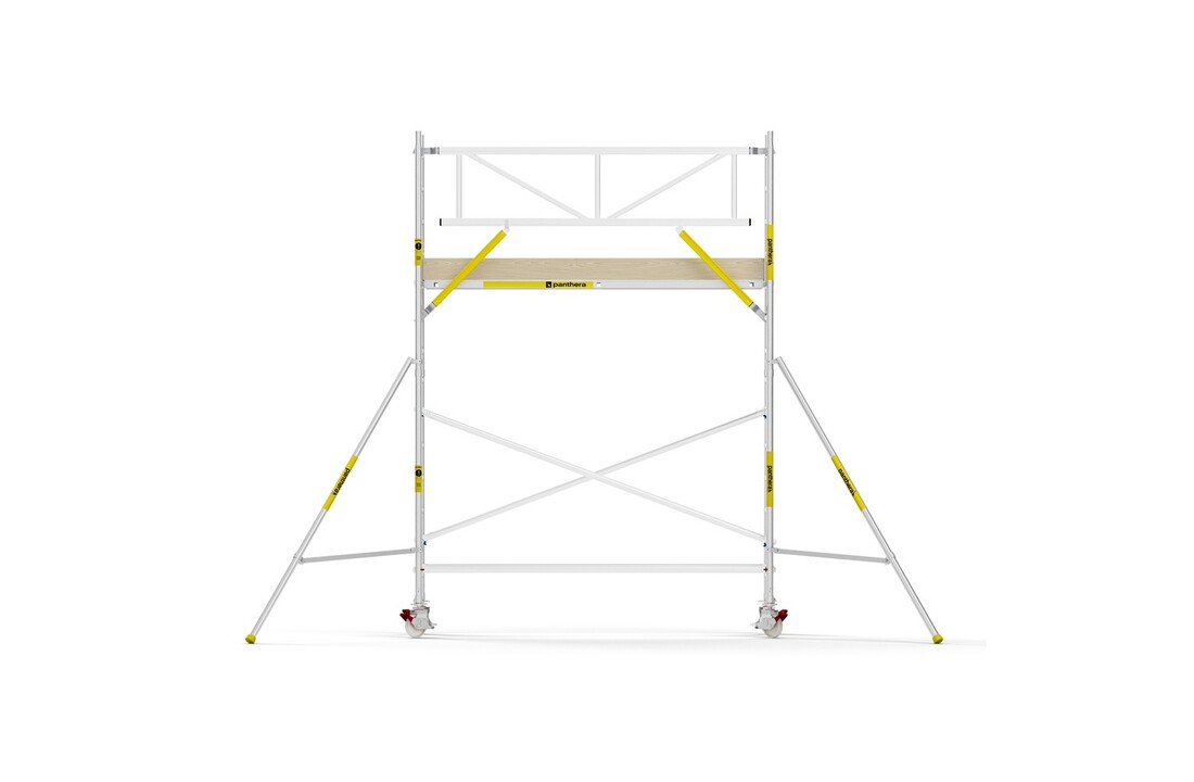 Panthera PRO 90x305 5,2m werkhoogte met enkele voorloopleuning carbon vloer