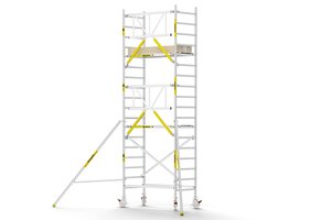 Panthera PRO 90x185 6,2m werkhoogte met enkele voorloopleuning carbon vloer