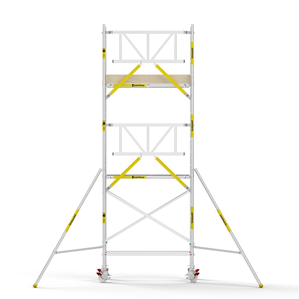 Panthera PRO 90x185 6,2m werkhoogte met enkele voorloopleuning carbon vloer