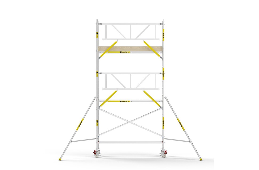 Panthera PRO 90x245 6,2m werkhoogte met enkele voorloopleuning carbon vloer