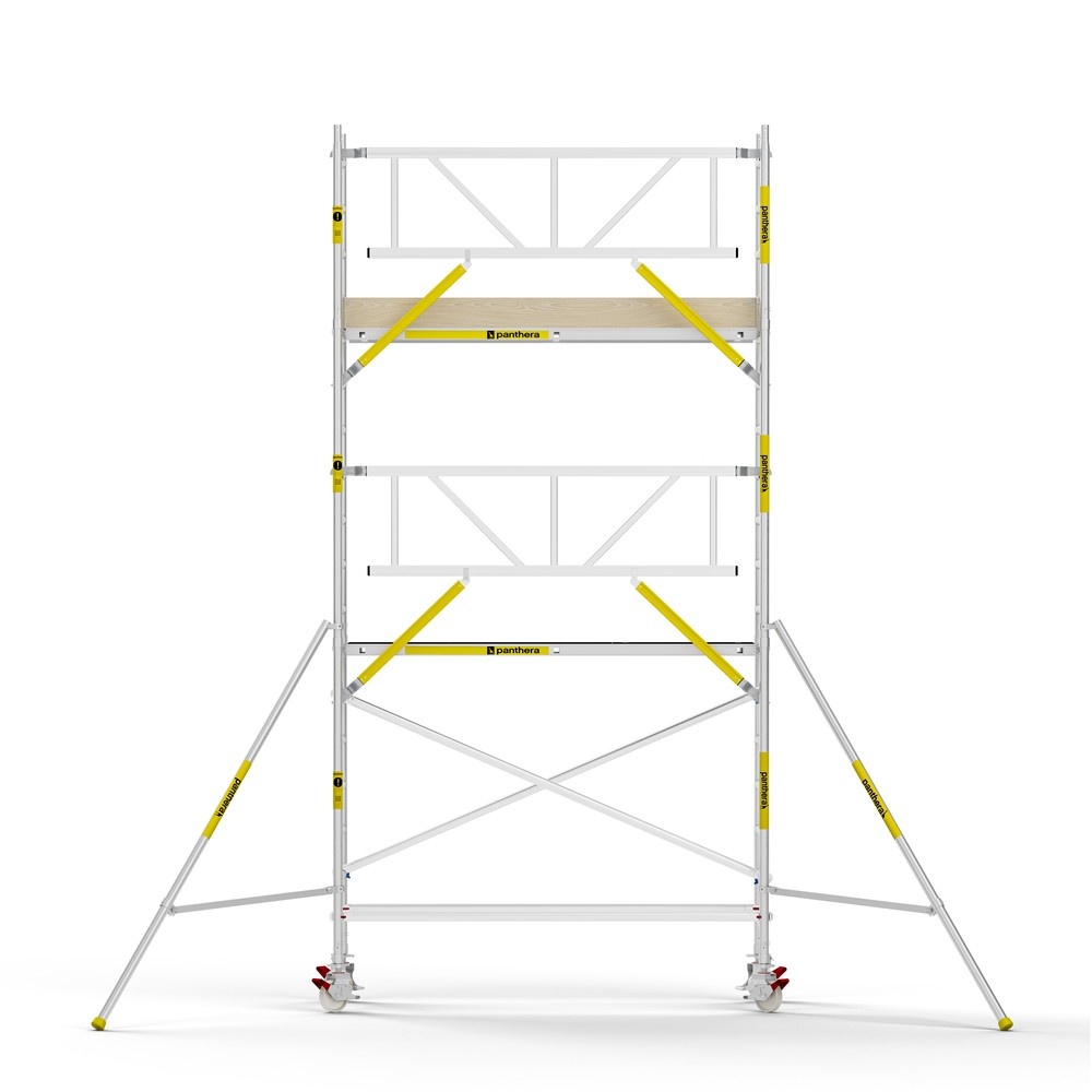 Panthera PRO 90x245 6,2m werkhoogte met enkele voorloopleuning carbon vloer