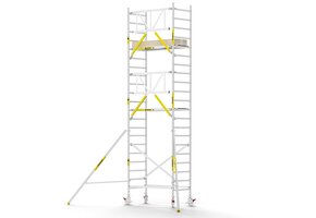 Panthera PRO 90x185 7,2m werkhoogte met enkele voorloopleuning carbon vloer