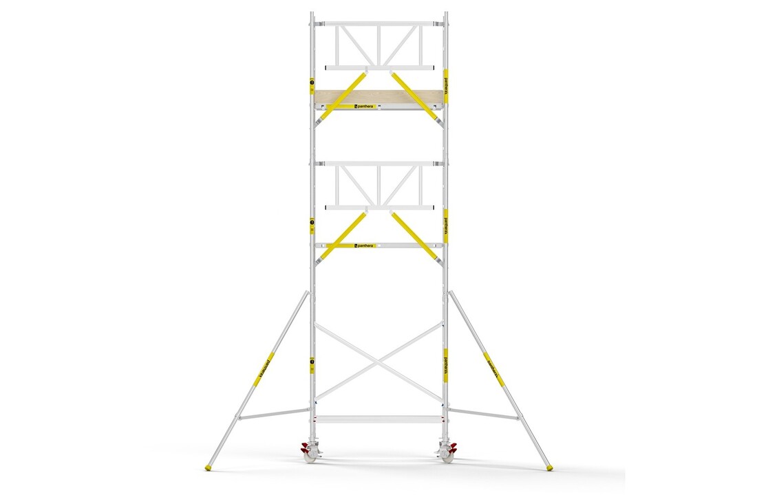 Panthera PRO 90x185 7,2m werkhoogte met enkele voorloopleuning carbon vloer