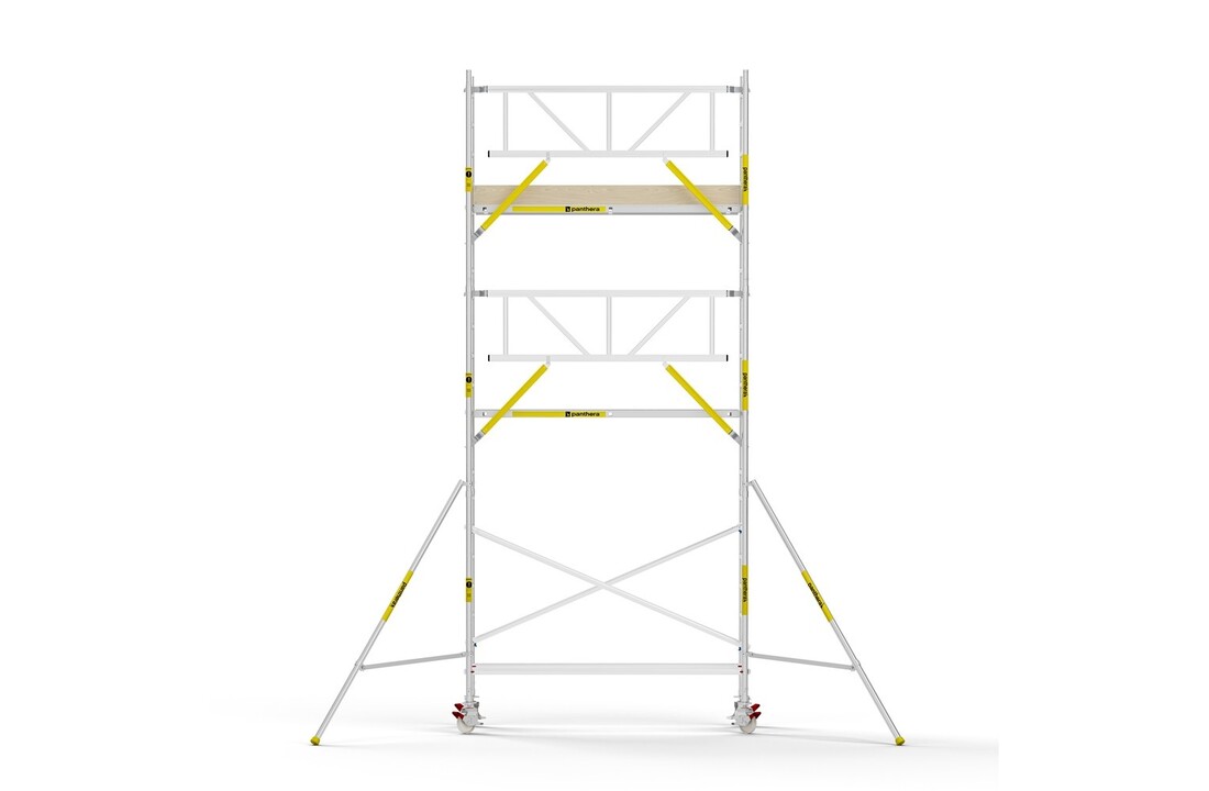 Panthera PRO 90x245 7,2m werkhoogte met enkele voorloopleuning carbon vloer