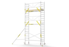 Panthera PRO 90x305 7,2m werkhoogte met enkele voorloopleuning carbon vloer