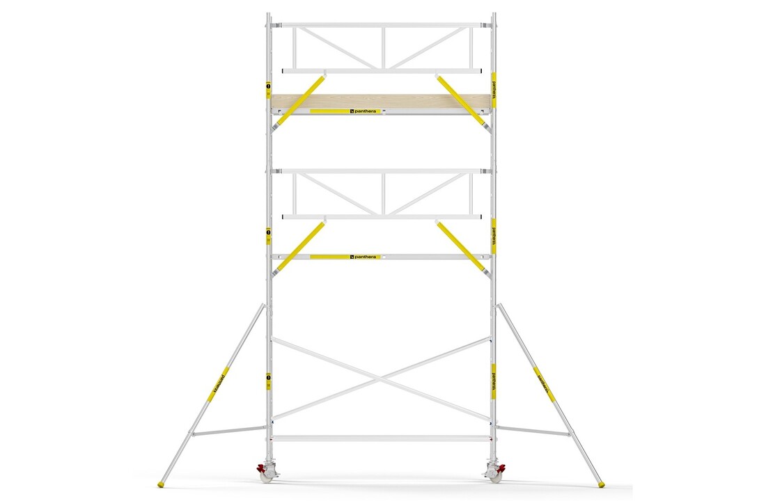 Panthera PRO 90x305 7,2m werkhoogte met enkele voorloopleuning carbon vloer