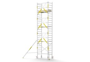 Panthera PRO 90x185 8,2m werkhoogte met enkele voorloopleuning carbon vloer