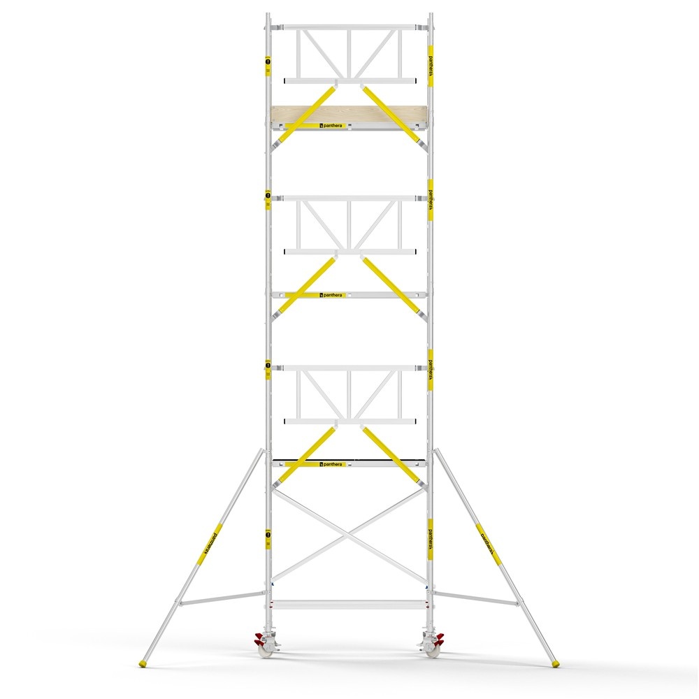 Panthera PRO 90x185 8,2m werkhoogte met enkele voorloopleuning carbon vloer