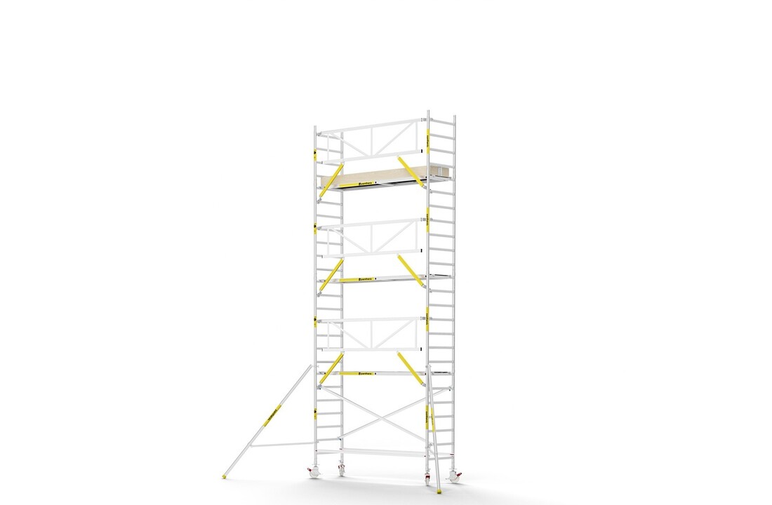 Panthera PRO 90x305 8,2m werkhoogte met enkele voorloopleuning carbon vloer